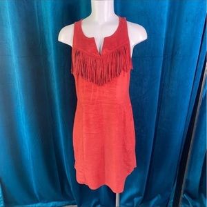 Express Corduroy Fringe Dress